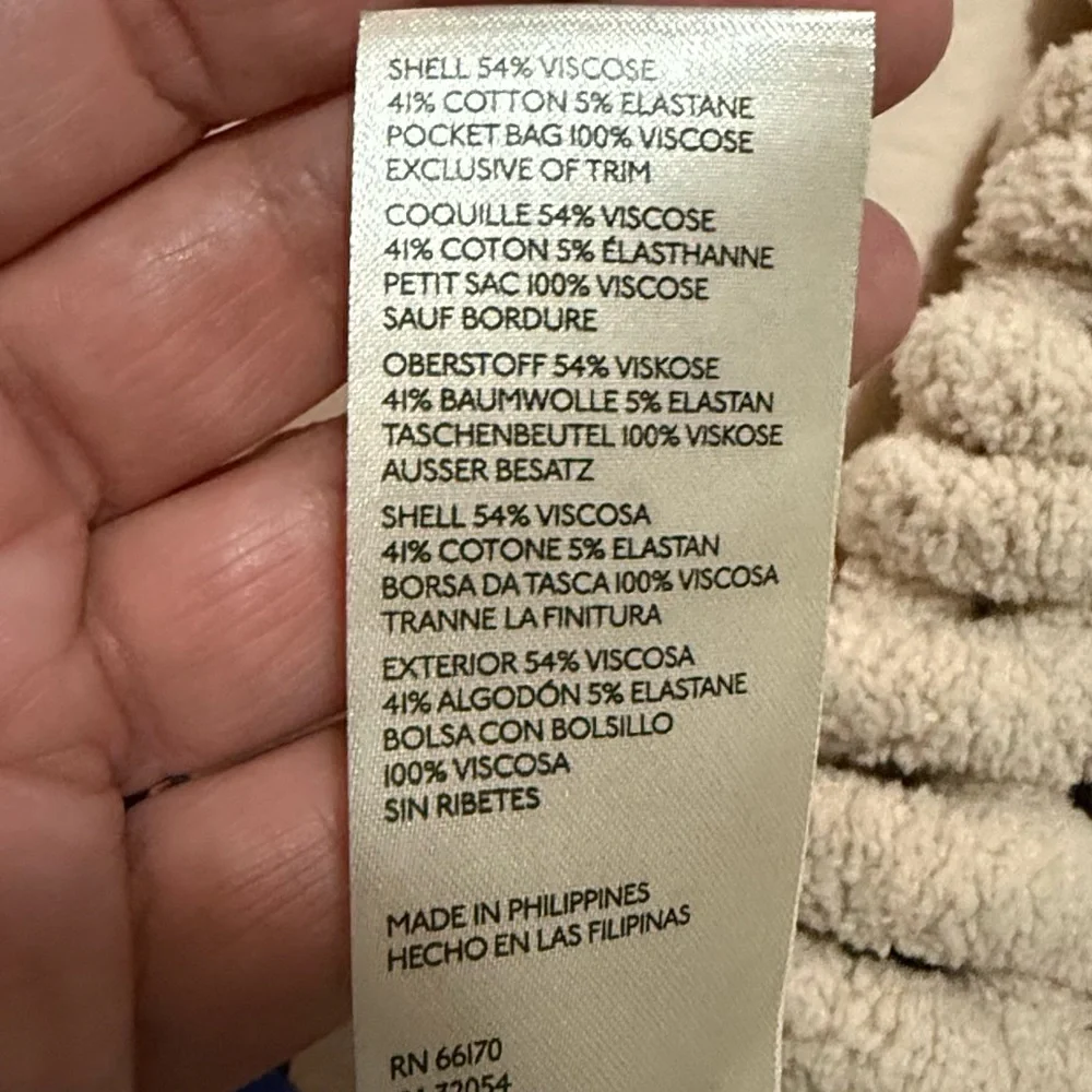 Maeve Blue and Tan Geometric Flare Pants - Picture 8 of 8